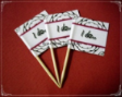 Wedding Theme Party Supply Toothpick Flag Food Pick Design 1